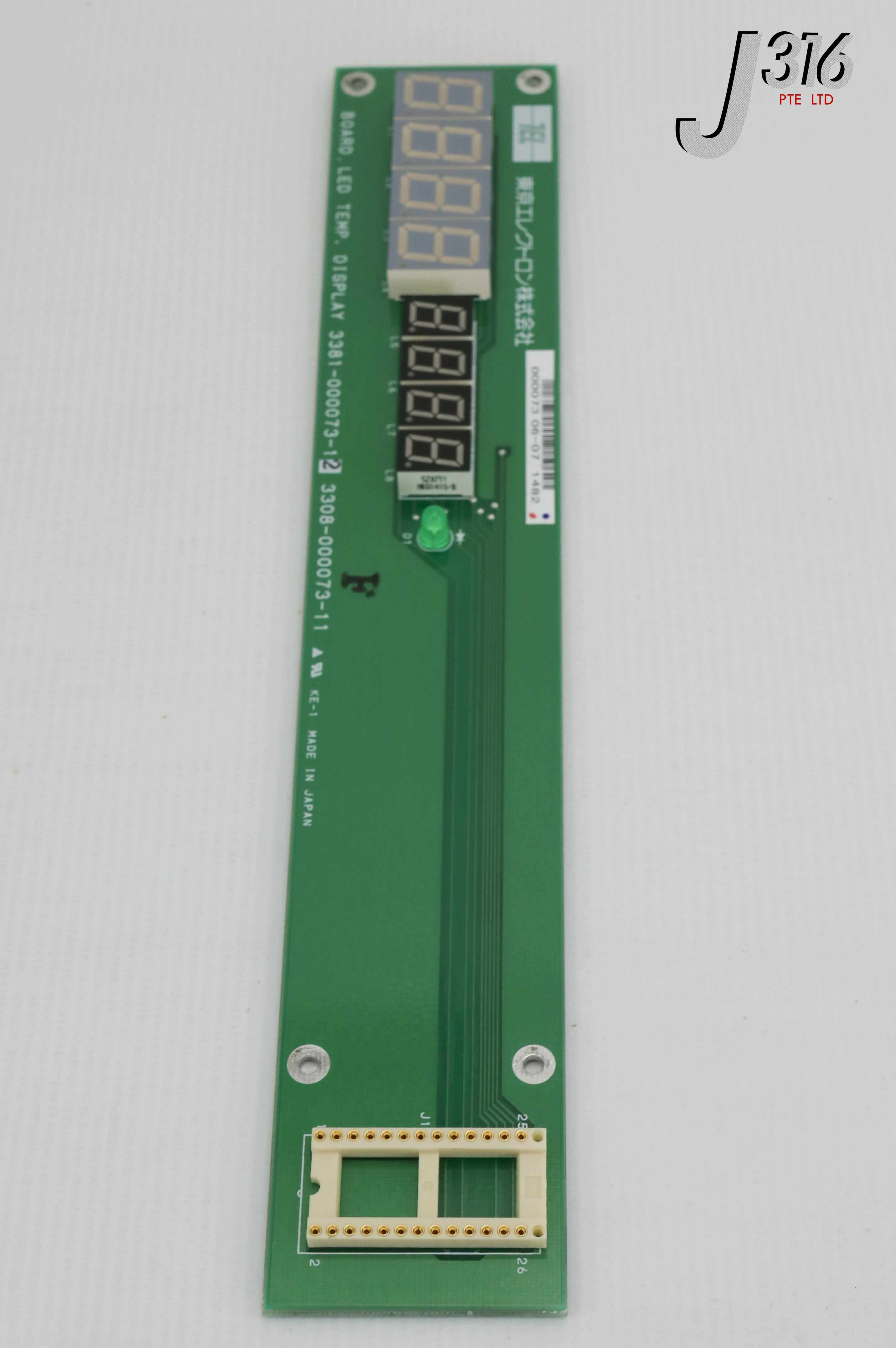 24454 TOKYO ELECTRON PCB, BOARD, LED TEMP, DISPLAY 3308-000073-11 ...